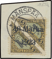 PA 3a Tweedekker 1923, Getand Op Fragment, Boven En Onder Onregelmatig Getand, Zonder Waarborg, M (Yv. €1.000) - Estonia