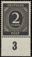 ** N° 912-V (Mi.) 1946 - 2pf. Met Variëteit Grote Zwarte Vlek Op Rand Cirkel, Zm - Autres & Non Classés