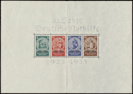 ** BL 2 (Mi.) 1933 - 10 Jaar Noodhulp, Verticale Plooi En Kleine Onvolkomenheden In Bladboord, Ntz (Mi. €6.000/Zegelwaar - Blocks & Sheetlets