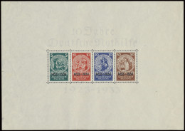 ** BL 2 (Mi.) 1933 - 10 Jaar Noodhulp, Enkele Zeer Kleine Onvolkomenheden En Verdunning Bladboord, Zm/m/ntz (Mi. €6.000) - Blocks & Kleinbögen