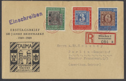 FDC N° 113/15 (Mi.) 100 Jaar Postzegels Op FDC Aangetekend Verzonden, Zm (Mi. €200) - Other & Unclassified