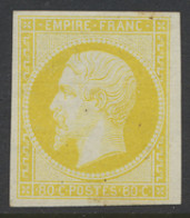 Type 17 Napoleon III Ongetand - 80c. Kleur Proef In Citron Op Wit Papier, Zonder Gom, Zm/m - Sonstige & Ohne Zuordnung