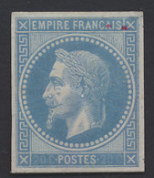 Type 29 Napoleon III Lauré - 20c. épreuve D'artiste En Bleu, Volrandig, Zm - Andere & Zonder Classificatie