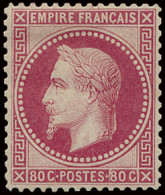 * N° 32 Napoleon III Lauré - 80c. Rose Dun Plekje, Gekeurd, Ntz (Yv. €1.750) - 1863-1870 Napoleon III Gelauwerd