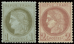 * N° 50 En 51 1c. Vert-olive En 2c. Brun-rouge, Zm (Yv. €300) - 1871-1875 Cérès