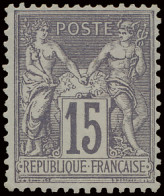 (*) N° 77 15c. Gris (II) Mooie Centrage, Zonder Gom, Zm/m (Yv. €350) - 1876-1898 Sage (Type II)