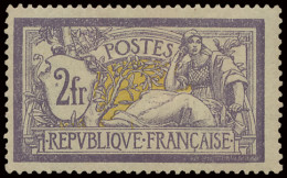 * N° 122 2Fr. Violet Et Jaune - Type Merson, Met *, Een Hoektand Geplooid, Redelijk Mooie Centrage, Gekeurd Brun, M (Yv. - Other & Unclassified