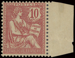 ** N° 124 Type Mouchon Retouché - 10c. Rouge Met Bladboord, Zm (Yv. €225) - Autres & Non Classés