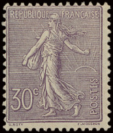 * N° 133a 30c. Violet Foncé - Type Semeuse Lignée De Roty, Zm (Yv. €230) - Sonstige & Ohne Zuordnung