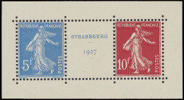 ** N° 242A 1927 - Strasbourg - Paar Met Vignet, Zegels Uit Het Blok BL 2, Prachtig, Zm (Yv. €1.200) - Andere & Zonder Classificatie