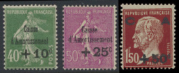 ** N° 253/55 Caisse D'amortissement 1929, Volledige Serie, Zm (Yv. €275) - Autres & Non Classés