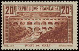 * N° 262A 20fr. Pont Du Gard - Type I Tanding 13 1/2 X 13, Zm (Yv. €350) - Autres & Non Classés