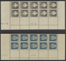 ** N° 553/64 Wapenschilden, Secours National 1942 In Blok Van 10 Met Hoekbladboord En Randinscripties, Zm (Yv. €630) - Other & Unclassified