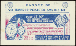 ** N° 1234-C2 Type Marianne à La Nef - 0,25. Bleu Et Rouge, Boekje Van 20 Zegels, Serie S3.60, Zm (Yv. €120) - Autres & Non Classés