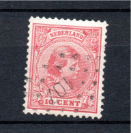 Nederland 1891 Hangend Haar Nr.37 Met Luxe Puntstempel 107 (Utrecht) - Usados