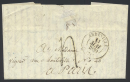 1839 Voorloper Met Inhoud Van ABBEVILLE, Dd. 11/5/1839 Naar Paris, Port: 4 Dec., Brief Is Gehalveerd In Tekst, Zm - Otros & Sin Clasificación