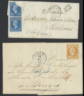 1854/1870 Frankrijk, 5 Brieven Naar België, Zm/m/ntz - Other & Unclassified