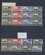 ** N° 536/39 1955 - Castles WMK St. Edward's Crown (3x) And N° 595 (2x), 596, 597 (3x), 598 (2x) 1959 - Castles WMK Mult - Other & Unclassified