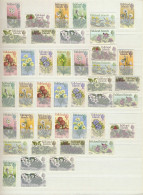 ** 1968/74 Bloemen Volledig Yv. N° 160/73, 191/203, 204/216, Incl. 2p. En 6p. Staand Watermerk, Zm (Yv. €270) - Falklandinseln