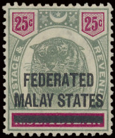 * Federated Malay States N° 1/8 Tiger, M (Yv. €750) - Autres & Non Classés