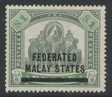 * Federated Malay States N° 23 1d. Groen En Geelgroen, Zm (Yv. €175) - Autres & Non Classés