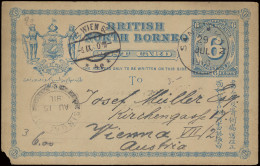 1893/1910 Accumulation Of 7 Used (mixed Quality) And 5 Mint Postal Stationery Items Including One Sent From Sandakan To  - Noord Borneo (...-1963)