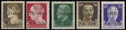 ** Lokaaluitgifte 1944 : N° 1/5 (Mi) Met Certificaat, Zm En Zeldzaam (Cote € 400) - Croatia