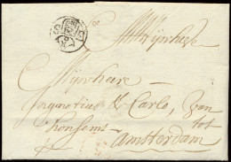 1704 Mooie Voorloper Van Rotterdam Naar Amsterdam Met 3 STUIVER Stempel, Dd. 21 Maart 1704, Komt Maar Zelden Voor, Zm - Sonstige & Ohne Zuordnung