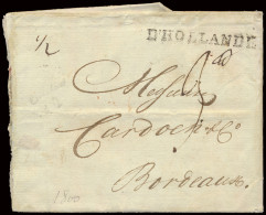 1800 Voorloper Van Amsterdam 3 Juli 1800 Naar Bordeaux (PORT MARK D'HOLLANDE, 1/2), Zm - Sonstige & Ohne Zuordnung