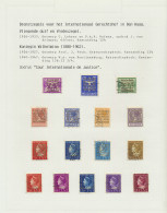 1934/1958 Verzameling Dienstzegels Internationaal Gerechtshof Den Haag, Volledig Met Enkele Brieven Op Albumbladen, Zm - Sonstige & Ohne Zuordnung