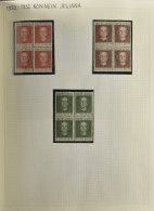 ** 1950/1962 Volledige Verzameling Incl. Strafport En UNTEA, Alle In Blokken Van 4, Zm (NVPH +€900) - Other & Unclassified