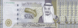 SAUDI ARABIA 20 RIYAL 2020 P-44 COMMEMORATIVE G20 SUMMIT LOT X5 UNC NOTES - Saudi-Arabien