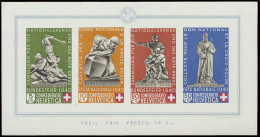 ** BL 5, SBK W23, Bundesfeier 1940, Lichte Hoekplooi Links Boven, Zm (Yv. €400) - Autres & Non Classés