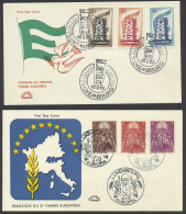 FDC Luxemburg 1956 En 1957 Op FDC's, Zm - Autres & Non Classés