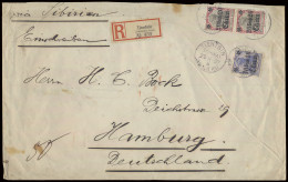 German Post Office In China, Registered Cover, Franked With Yv. N° 33 (pair) And N° 32 20c. On 40p. Carmine And Black An - Autres & Non Classés