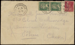 1931, Incoming Mail, Cover Franked With Yvert N° 173 (2x) And 243 And Posted On Board Of A French Paquebot Of The Line Y - Sonstige & Ohne Zuordnung