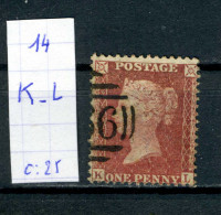 Grande-Bretagne    N° 14  K - L - Used Stamps