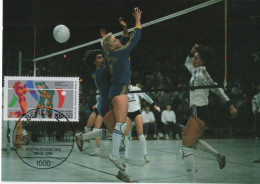 Germany Deutschland 1989 Maximum Card, Fur Den Sport, Volleyball, Berlin - 1981-2000