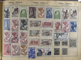 */0 Wereldverzameling In 2 Maury Albums 1860/1950 W.o. Veel Klassieke Zegels In Gemengde Kwaliteit, Merendeel Gestempeld - Sammlungen (im Alben)