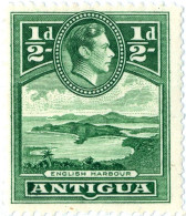 ANTIGUA, COLONIA CORONA BRITANNICA, PAESAGGI, LANDSCAMPS, 1938, FRANCOBOLLI NUOVI (MLH*) Mi:AG 78, Scott:AG 84, Yt:AG 81 - 1858-1960 Colonia Britannica