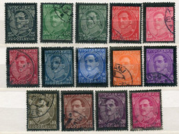 YUGOSLAVIA 1934 KIng Alexander Mourning Set Of 14 Used  Michel 285-98 - Gebraucht