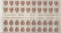 Italy 1968/79 SYracuse Siracusana Turrita Fluoscente 26v. COMPLETA In BL4 ANGOLO FOGLIO + Interspazio L100 +L120II° Tir - Full Sheets