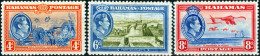 BAHAMAS, PAESAGGI, LANDSCAPE, RE GIORGIO VI, 1938, FRANCOBOLLI NUOVI (MLH*) Scott: 106-108 - 1859-1963 Colonie Britannique