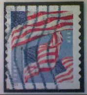 United States, Scott #5657, Used(o), 2022, Three Flags Definitive, (58¢), Red, White, And Dark And Light Blue - Oblitérés