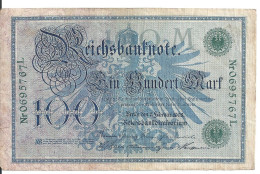 ALLEMAGNE 100 MARK 1908 VF P 34 - 100 Mark