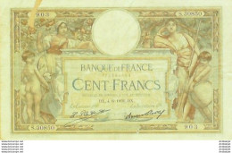 Billet Banque De France 100 Francs Luc Olivier Merson Grands Cartouches DX.4=6=1931 AB+ - 100 F 1908-1939 ''Luc Olivier Merson''