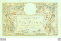 Billet Banque De France 100 Francs Luc Olivier Merson Grands Cartouches EV.31=3=1932 TTB++ - 100 F 1908-1939 ''Luc Olivier Merson''