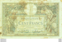 Billet Banque De France 100 Francs Luc Olivier Merson Grands Cartouches F.9=6=1926 AB+ - 100 F 1908-1939 ''Luc Olivier Merson''