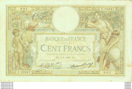 Billet Banque De France 100 Francs Luc Olivier Merson Grands Cartouches FG.2=4=1931 AB+ - 100 F 1908-1939 ''Luc Olivier Merson''