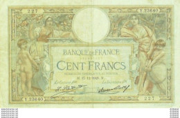 Billet Banque De France 100 Francs Luc Olivier Merson Grands Cartouches M.17=12=1928 TTB+++ - 100 F 1908-1939 ''Luc Olivier Merson''